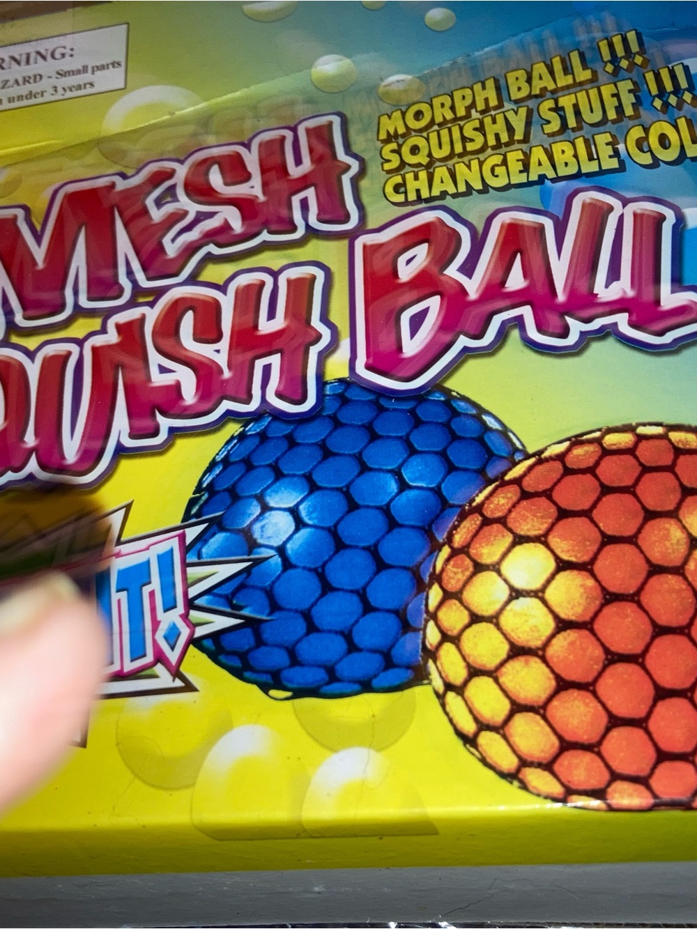 Mesh Squish Ball - Blue & Orange